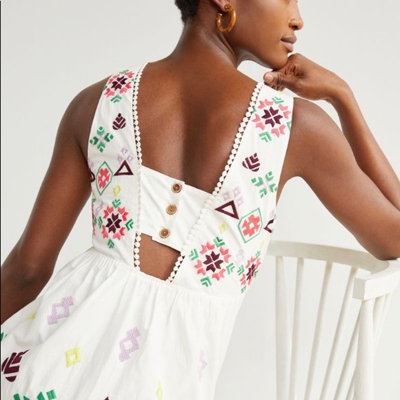 NWT Anthropologie Embroidered Dress Sz XL